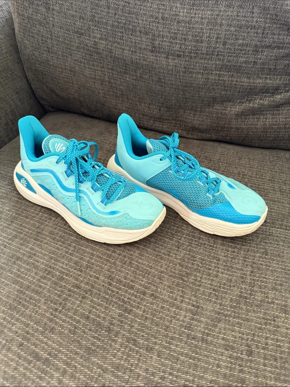 Light Blue youth Stephen Curry Athletic Sneakers - Breathable Comfort